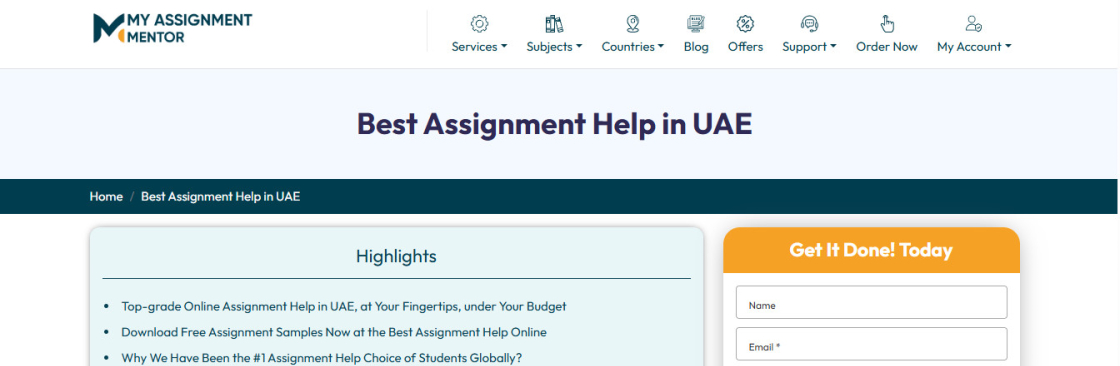 My Assignment Mentor UAE Cover Image